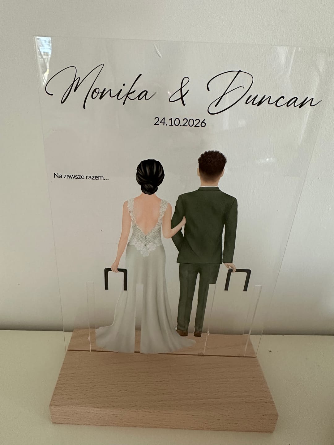 Customer photo review of Hochzeitsgeschenk Acrylplatte