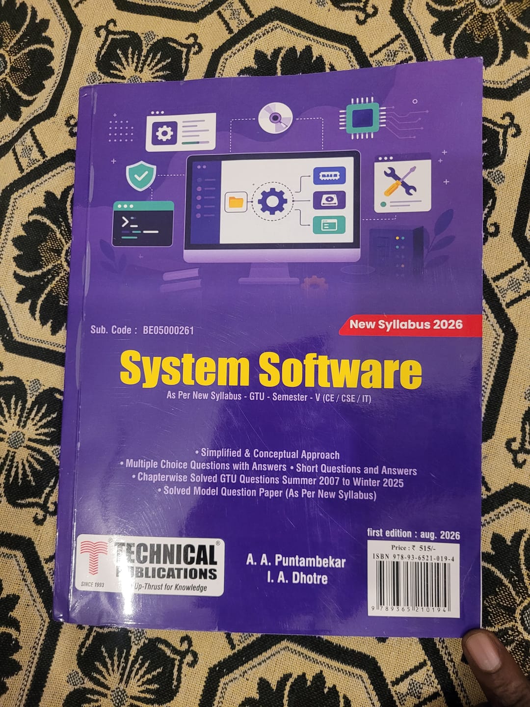 Customer photo review of System Software for GTU 24 Course (V - CE/CSE/IT - BE05000261)
