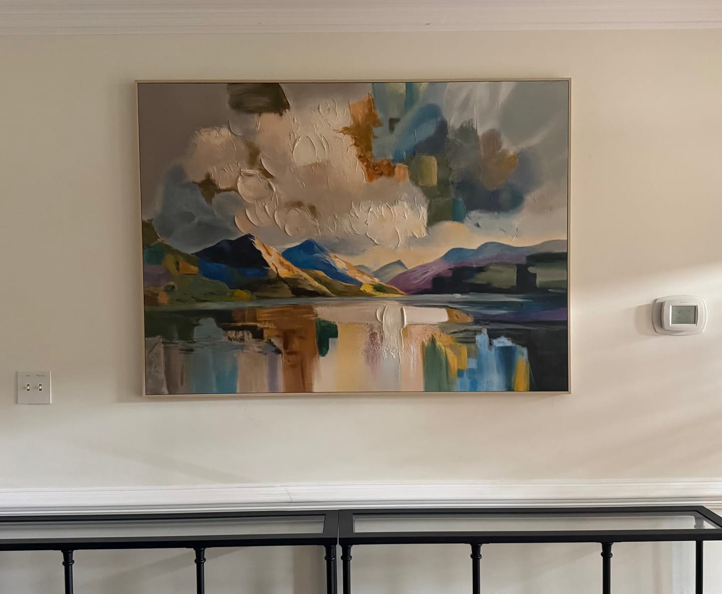Customer photo review of Colorful Ocean And Sky Abstract Textured Wall Art #OS099