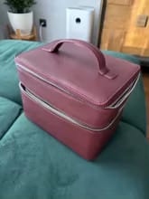 Customer photo review of Double-Layer PU Makeup and Skincare Storage Box with Zipper