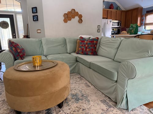 Customer photo review of Ektorp 2+2 Corner Sofa Cover, 4 Seat Sectional Sofa Cover