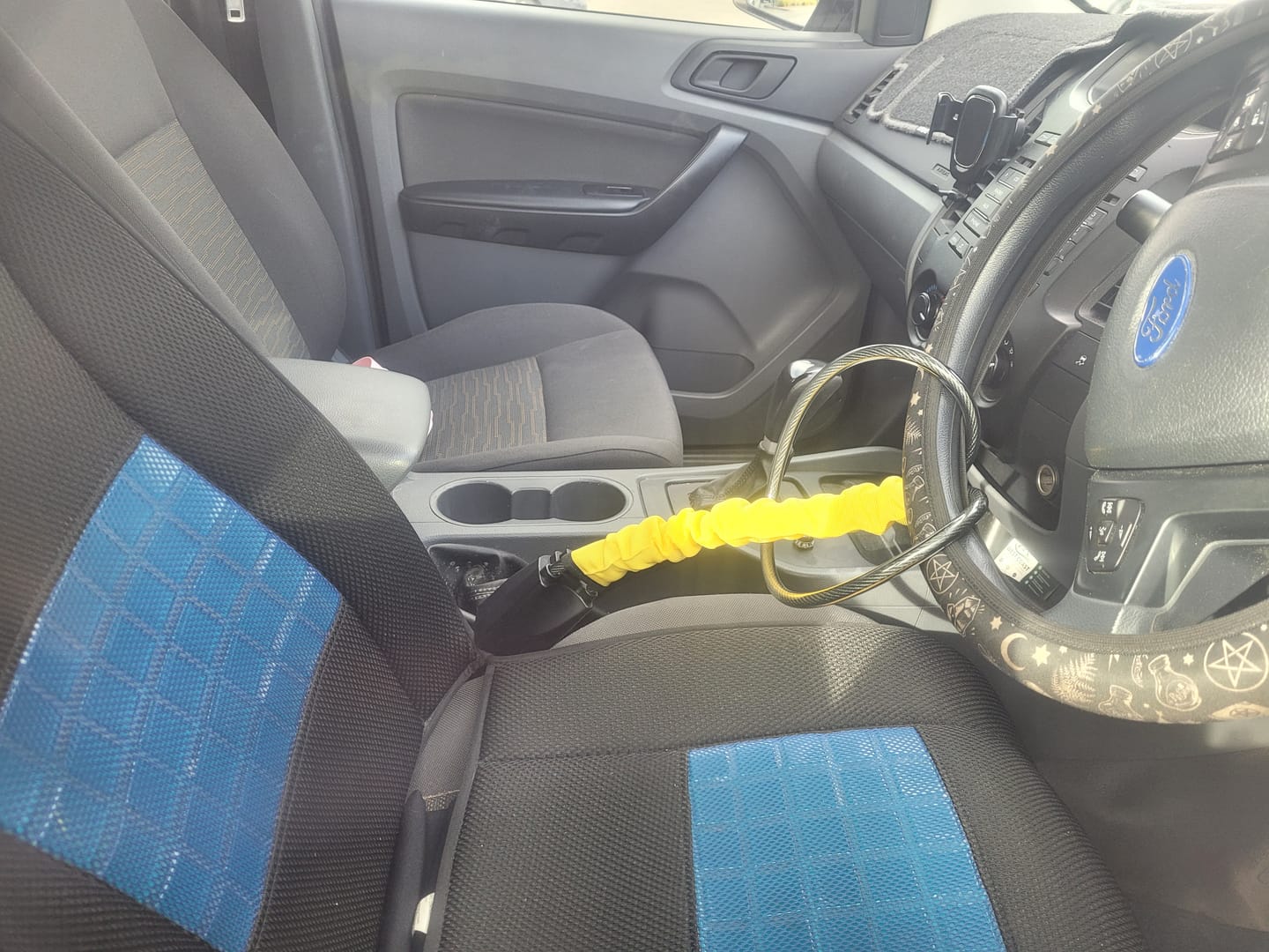 Customer photo review of Lock'd Car Defender — Visible Protection That Thieves Can't Ignore