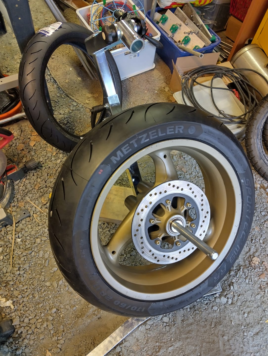 Customer photo review of Street Bike Tyre Changer