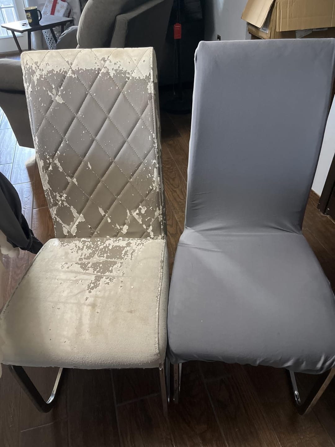 Customer photo review of Neralin - Elastic velvet chair covers