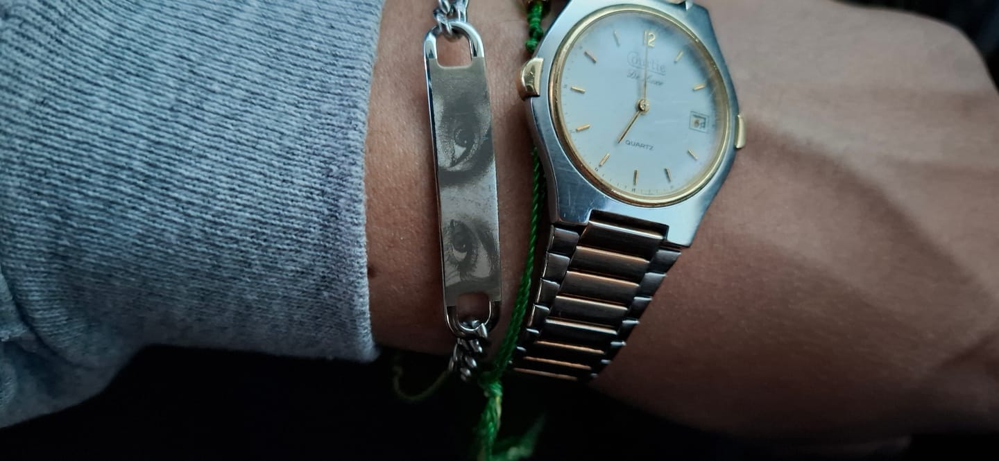 Customer photo review of Pulsera Eslabones Personalizada