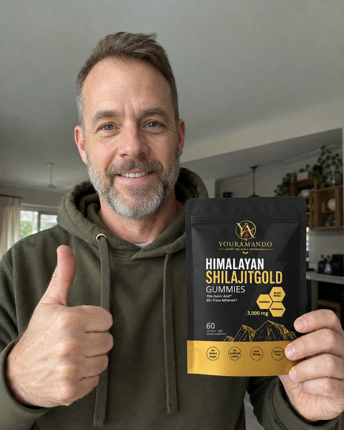 Customer photo review of Your Amando Shilajit Gold Gummies for Men