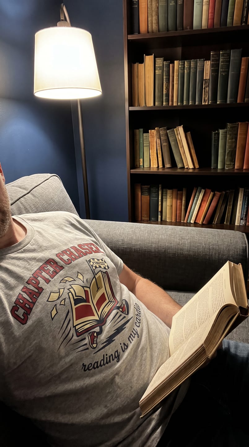 Customer photo review of Chapter Chaser T-Shirt