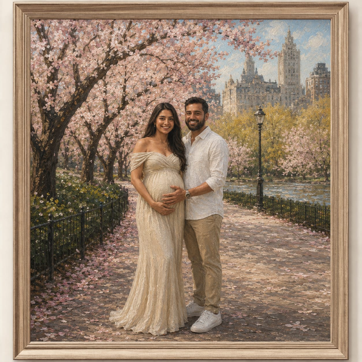 Customer photo review of Custom Couple Oil Portrait From Photo | The Art Edit