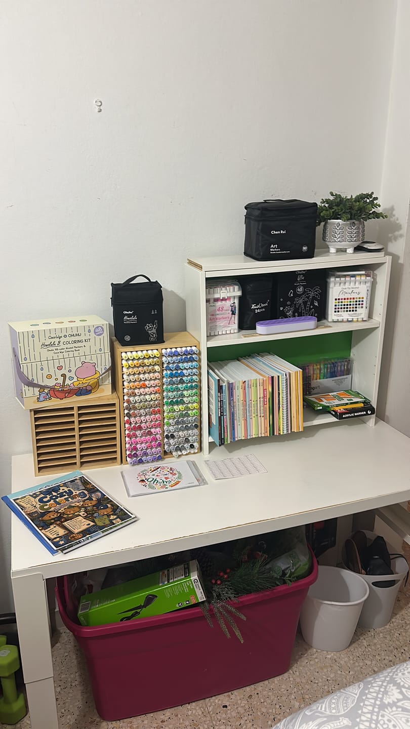 Customer photo review of Ohuhu Bamboo Marker Organizer