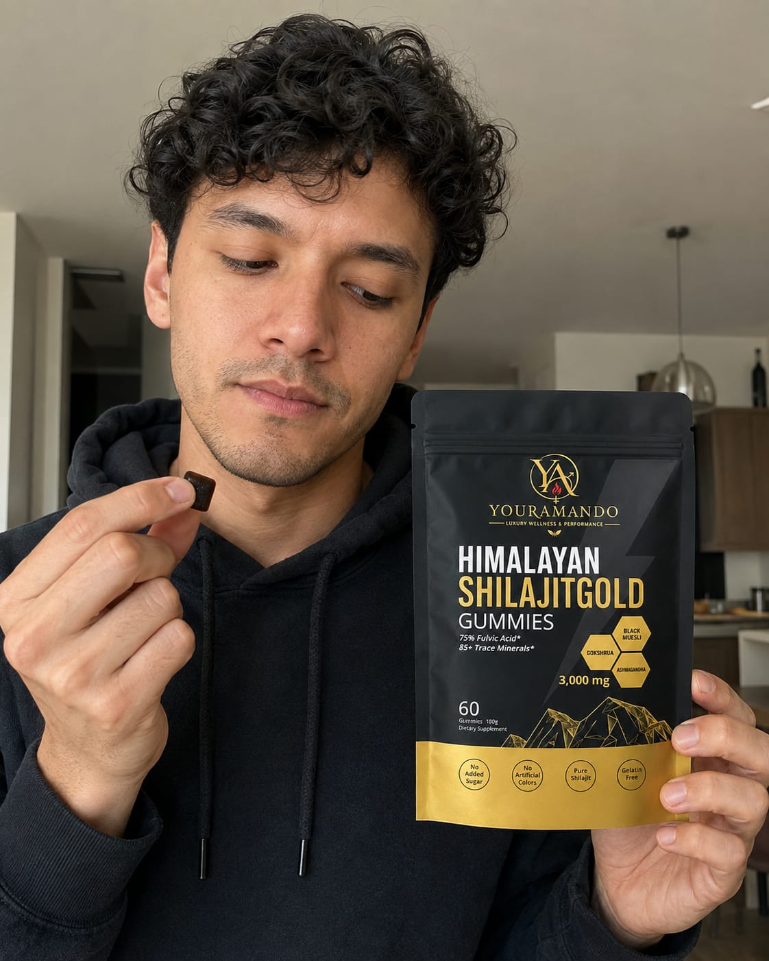 Customer photo review of Your Amando Shilajit Gold Gummies for Men