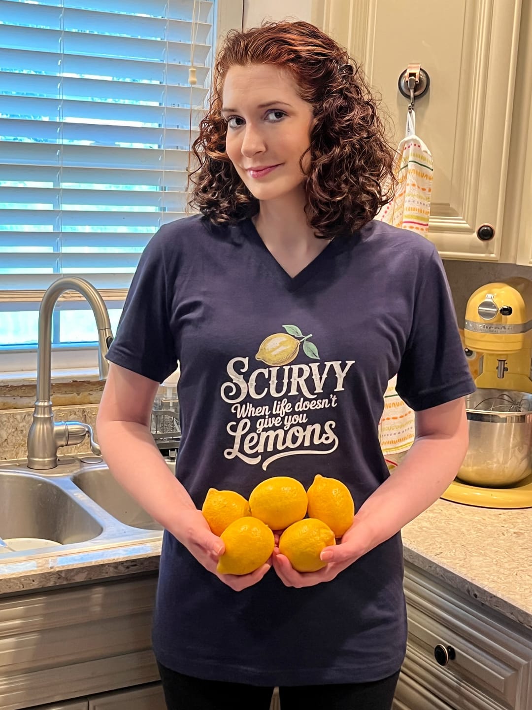 Customer photo review of Scurvy Lemons V-Neck