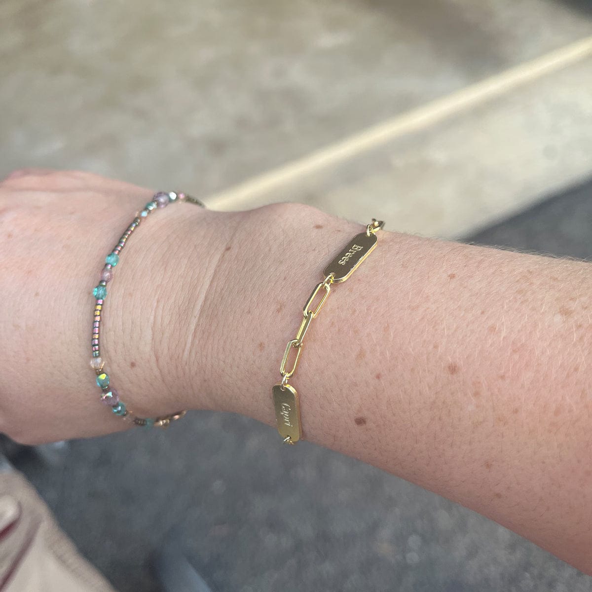 Customer photo review of Personalisiertes Armband mit Gravur