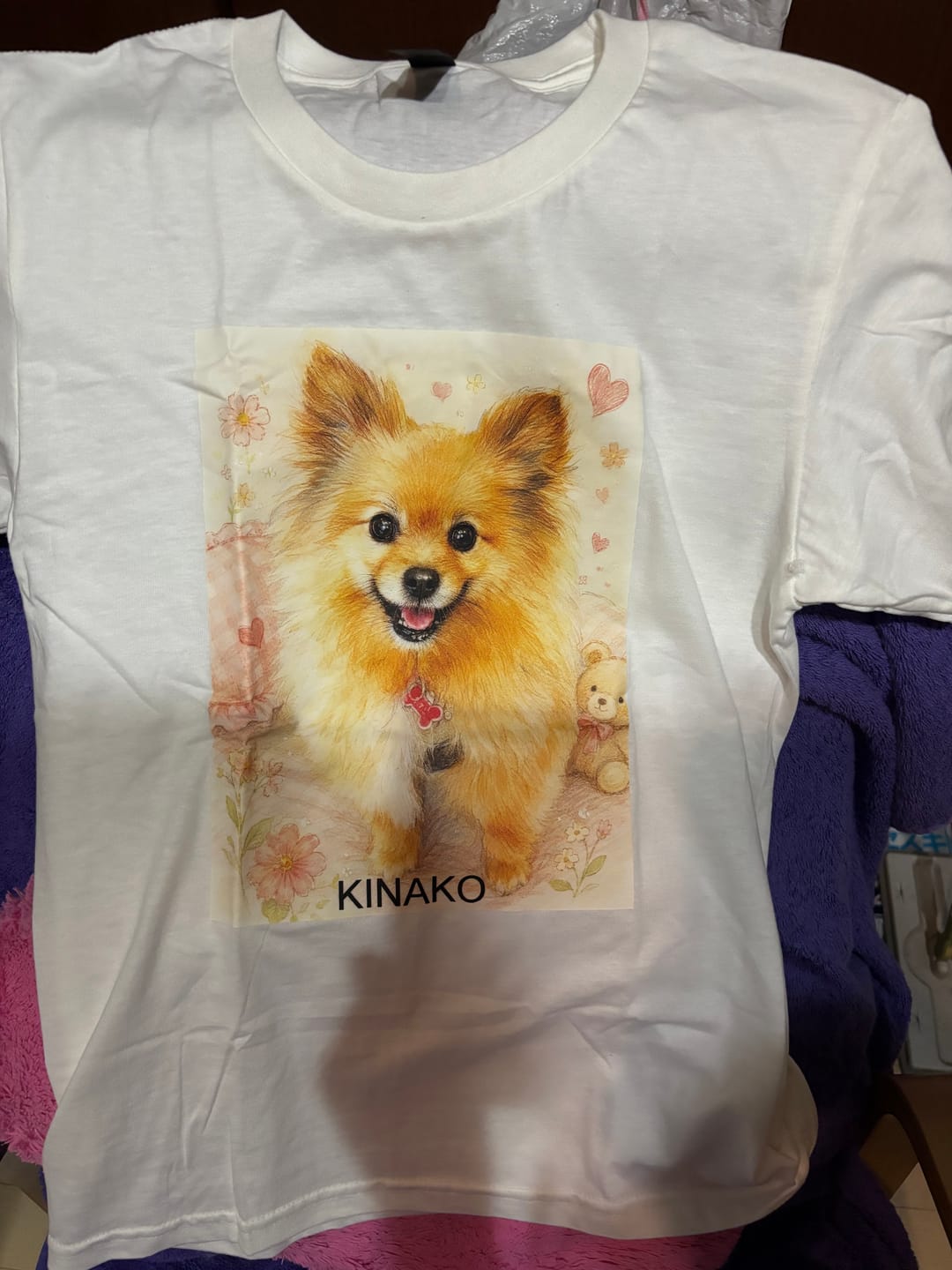 Customer photo review of 好きな写真と文字で作るオリジナルプリントTシャツ