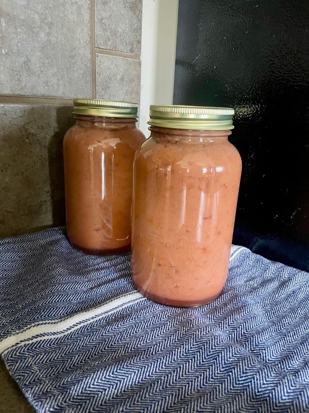 Customer photo review of Quart Canning Jars with Lids – Regular Mouth 12 Pack