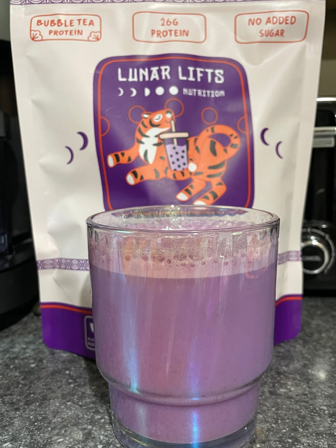 Customer photo review of Taro Ube Whey Protein