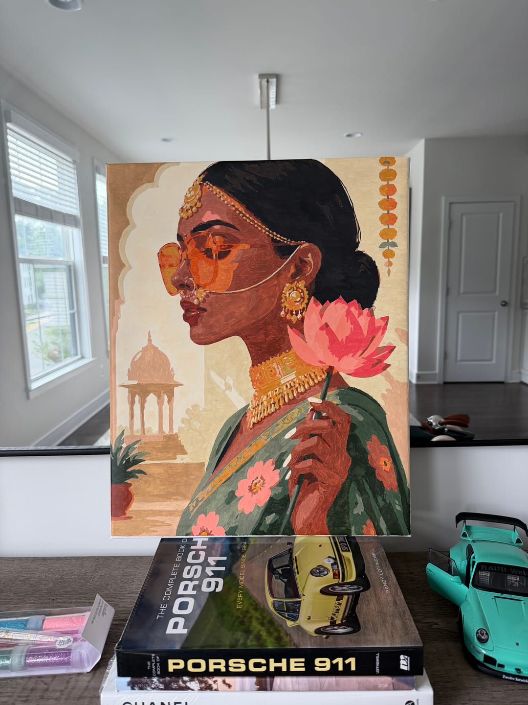 Customer photo review of Lotus & Gold | Paint by Number