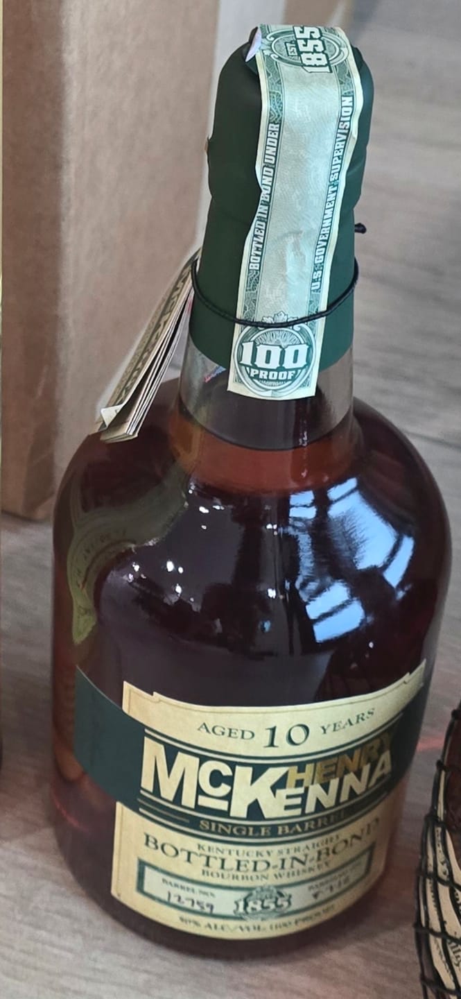 Customer photo review of Henry McKenna Aged 10 Year Single Barrel Bottled In Bond Bourbon Whiskey