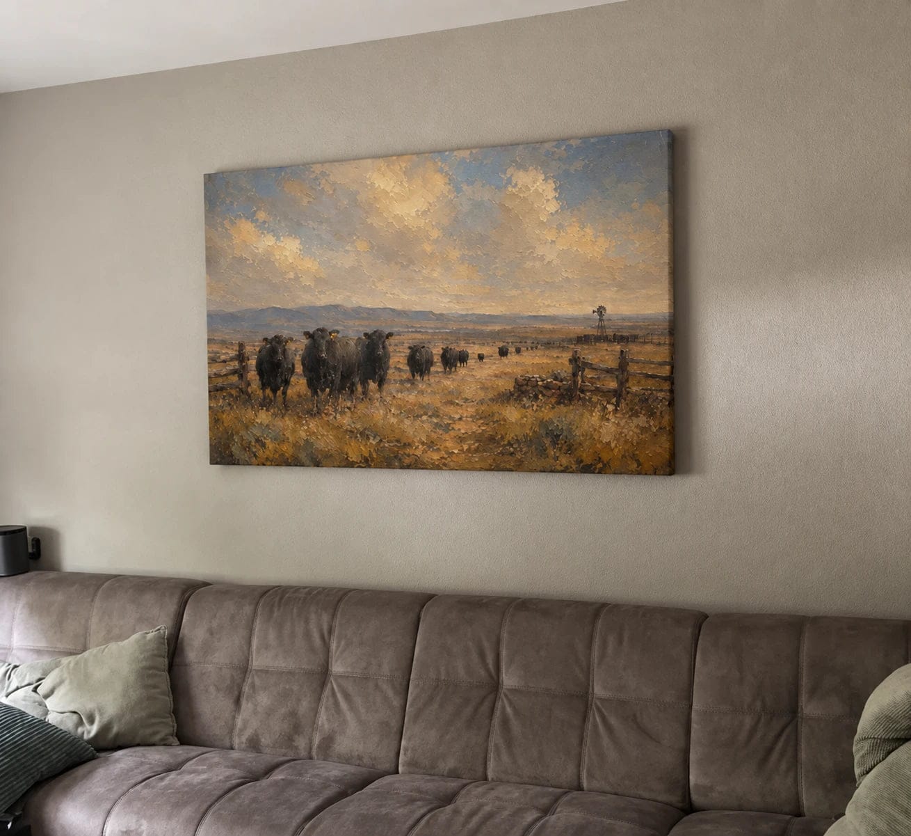 Customer photo review of Western Landscapes Art｜Echoes Across the Open Range