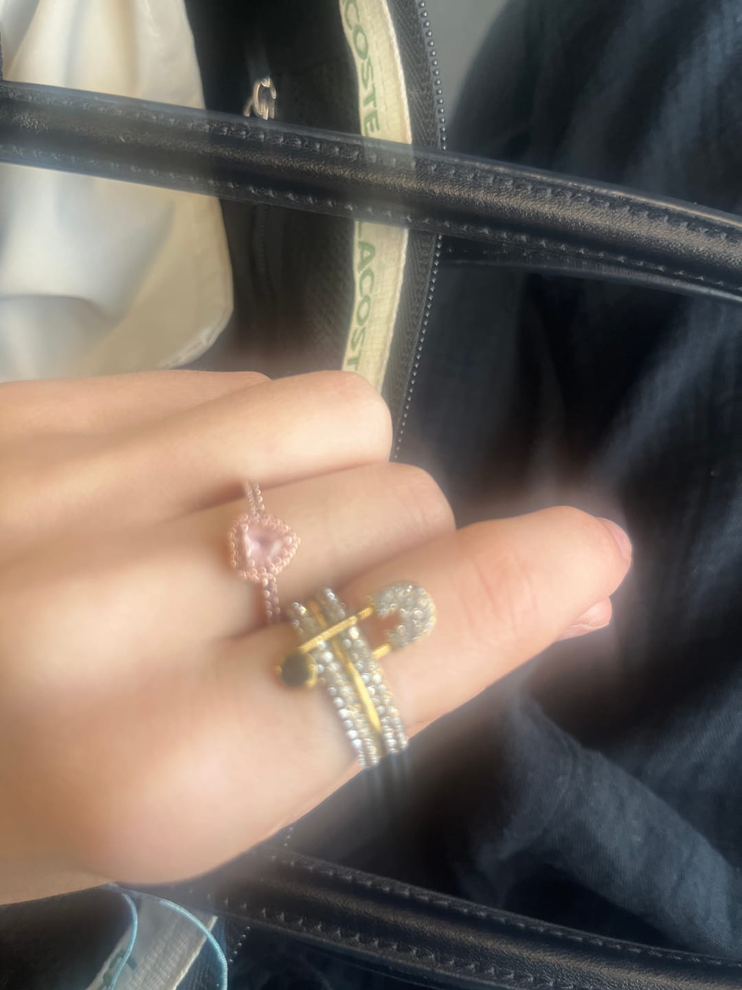 Customer photo review of Pave Flow Safety Ring 14K Vergoldung