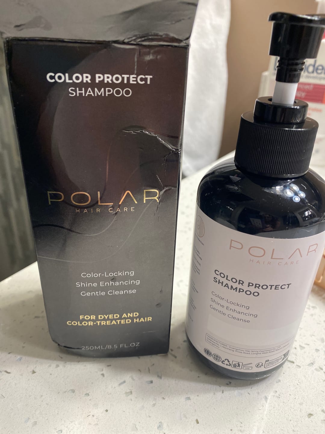 Customer photo review of Instant Dye Shampoo