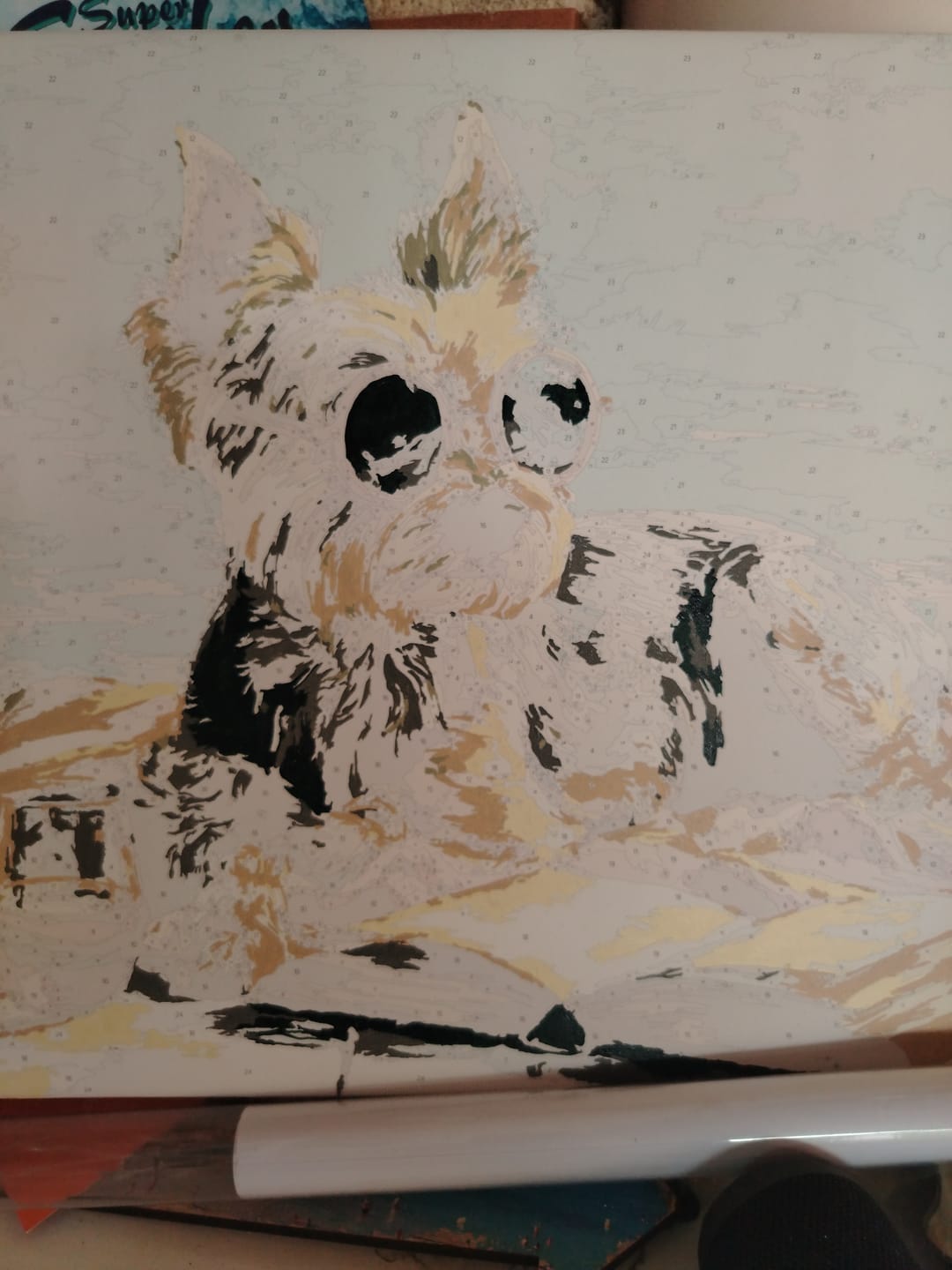 Customer photo review of Too Cool to Fetch | Paint by Number