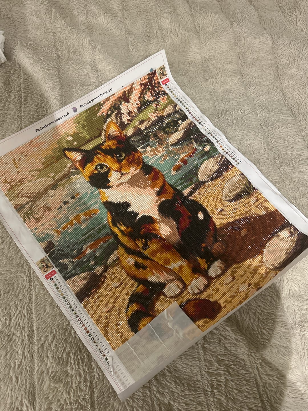 Customer photo review of Calico Cat by Pond 40x50cm - Timanttimaalaus