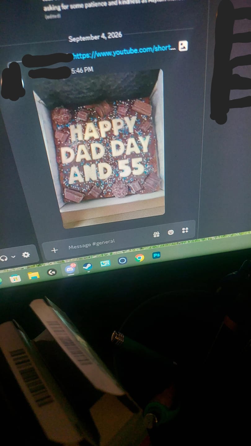 Customer photo review of Custom message chocolate fiend brownie