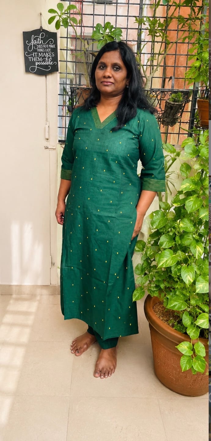 Customer photo review of Set of 2- Kadali South Cotton Kurta & Pants Set