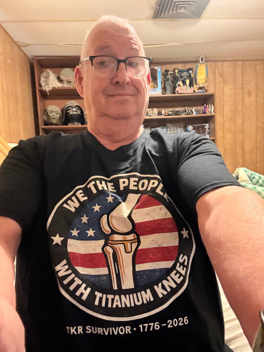 Customer photo review of We The People With Titanium Knees Shirt