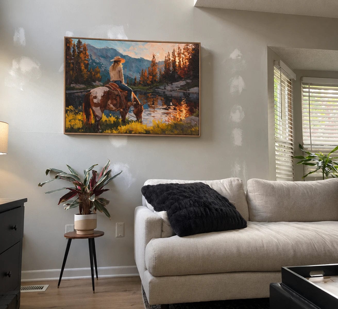 Customer photo review of Western Landscapes Art｜Mountain Lake Rider