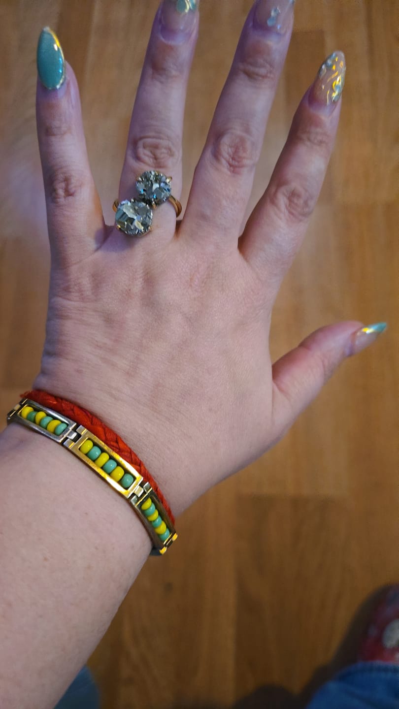 Customer photo review of Pyrite sterling silver ring