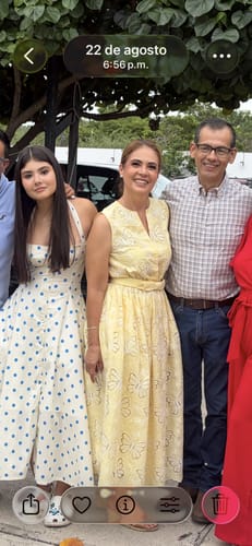 Customer photo review of Julieta Butterfly Embroidered Midi Vestido 526264 AMA