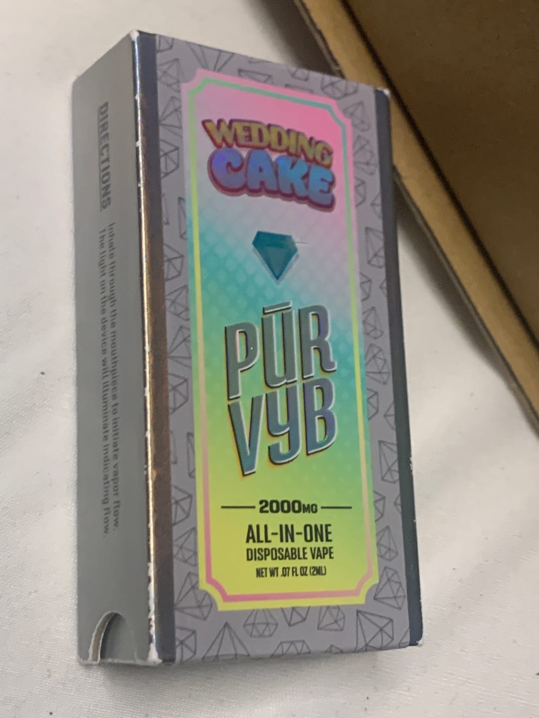 Customer photo review of PUR VYB - 2G THCa Live Resin - Wedding Cake (Hybrid)