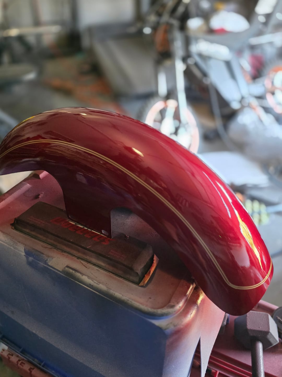 Customer photo review of HARLEY MOTORCYCLE LAVA RED SUNGLO BJK | OEMatch Automotive Spraycan