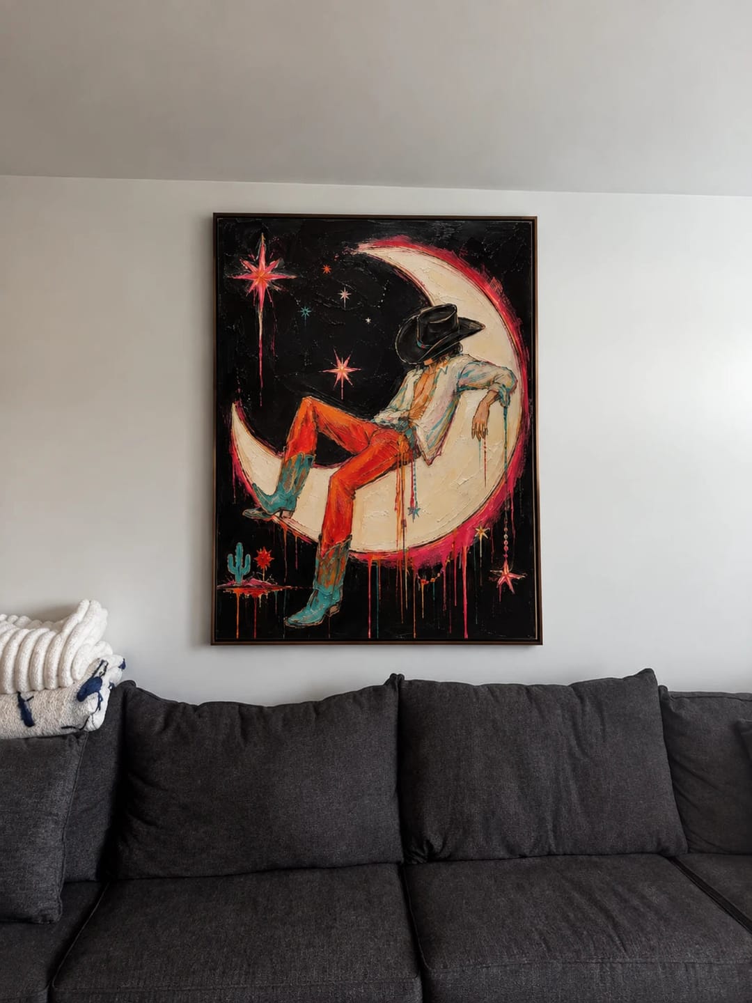Customer photo review of Western Pop Art｜Moonlit Cowboy Dream