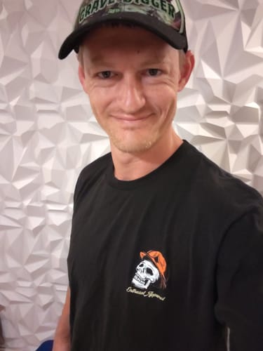 Customer photo review of HARD WORK TEE