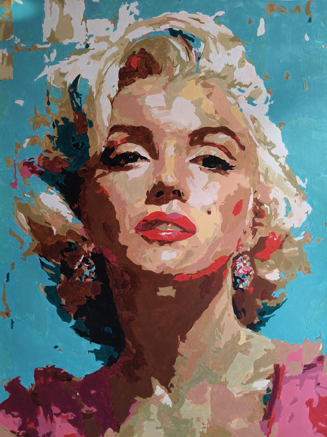 Customer photo review of Expressive Marilyn | Paint by Number