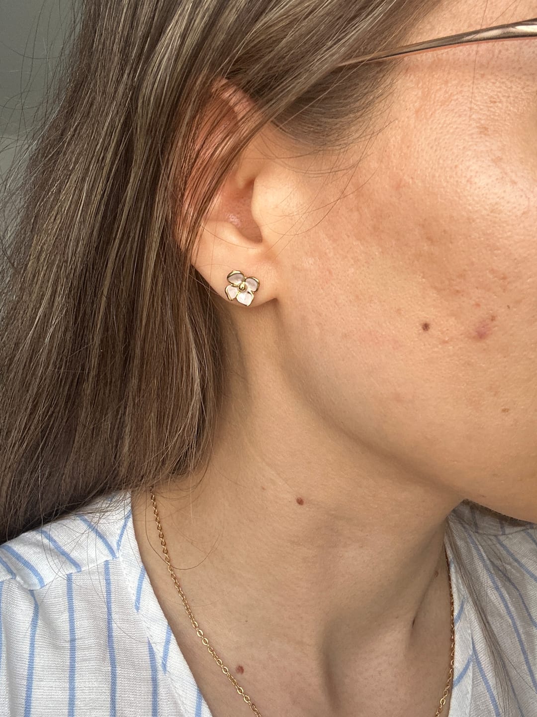 Customer photo review of Blooming Blossom Earrings