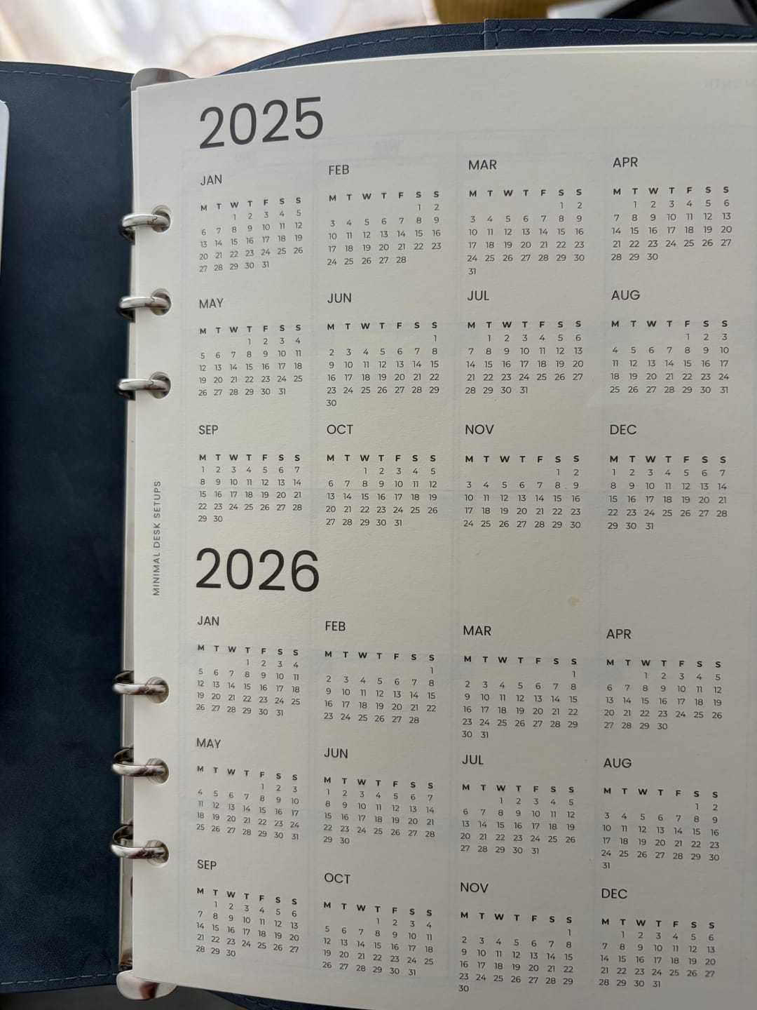 Customer photo review of A5 Planner Inserts