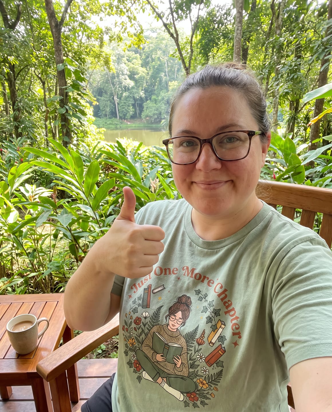Customer photo review of Just One More Chapter T-Shirt