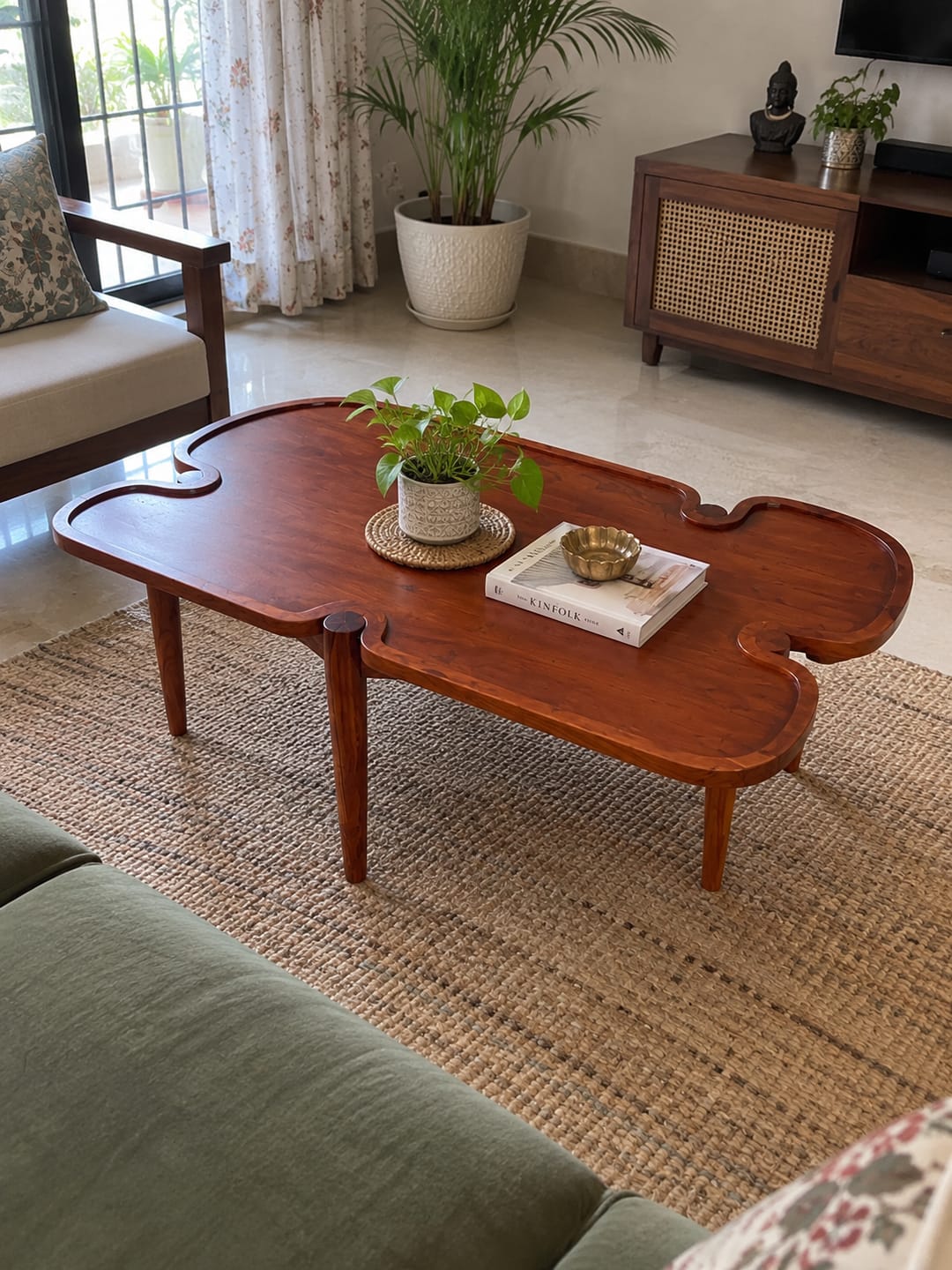 Customer photo review of Hina Puzzle Table - Set of 2 | Wooden Coffee Table for Living Room