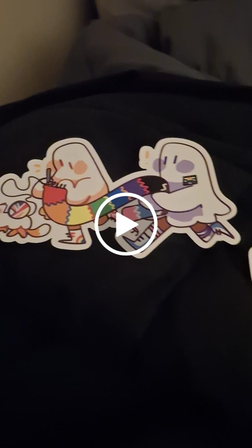 Customer video review of Pride Parade Ghost Stickers!