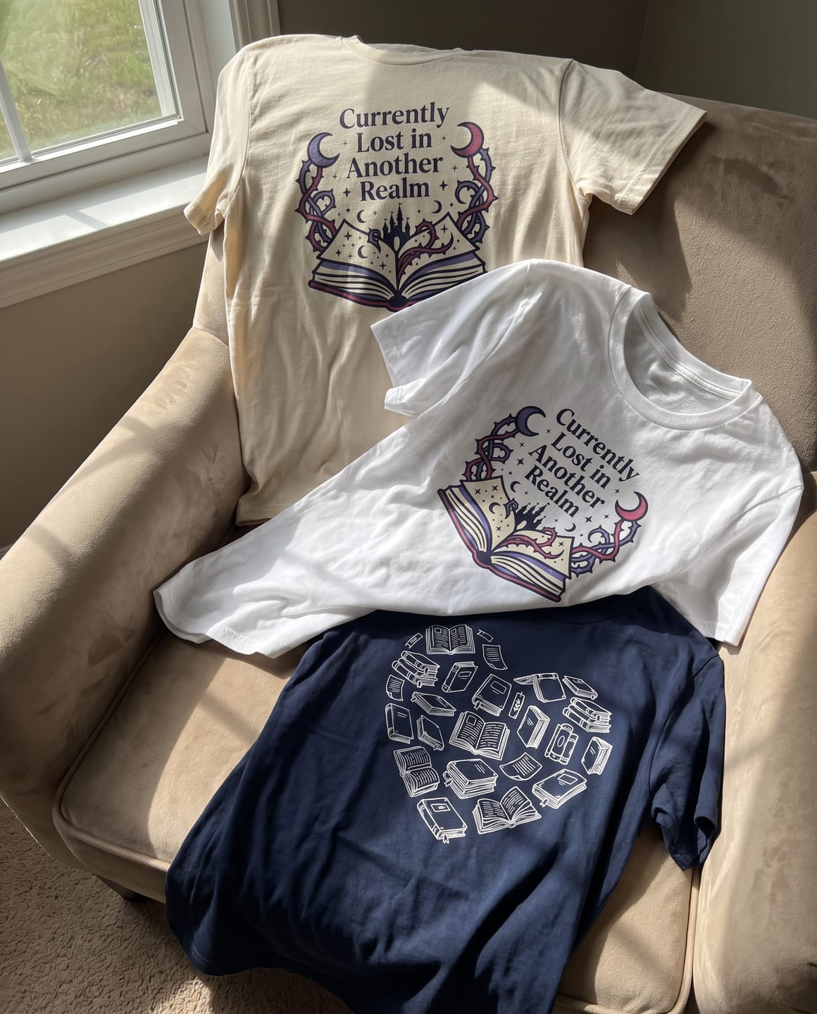 Customer photo review of Currently Lost In Another Realm T-Shirt
