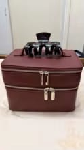 Customer photo review of Double-Layer PU Makeup and Skincare Storage Box with Zipper