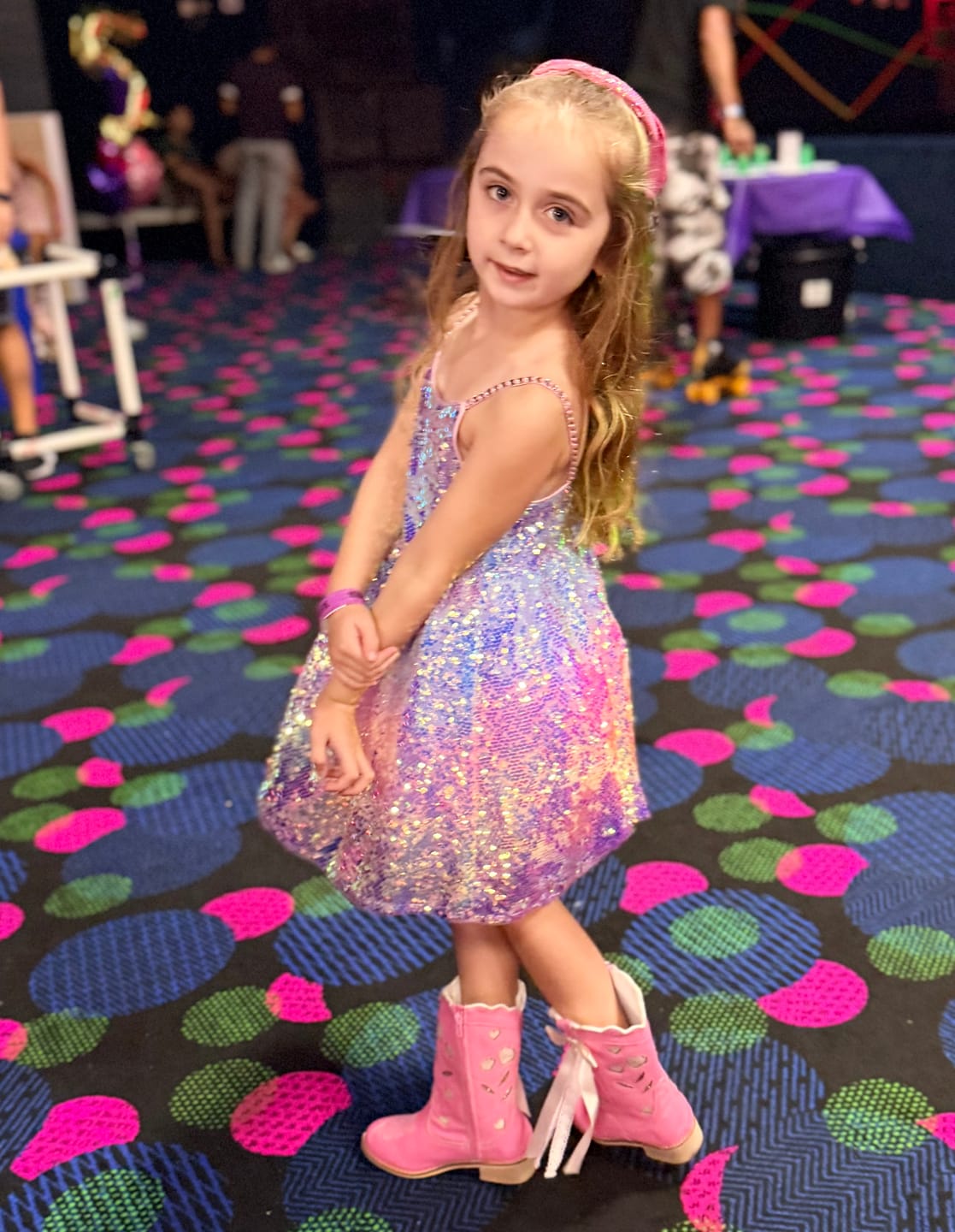 Customer photo review of Sweetheart Bow Cowgirl Boots- Bubblegum Pink