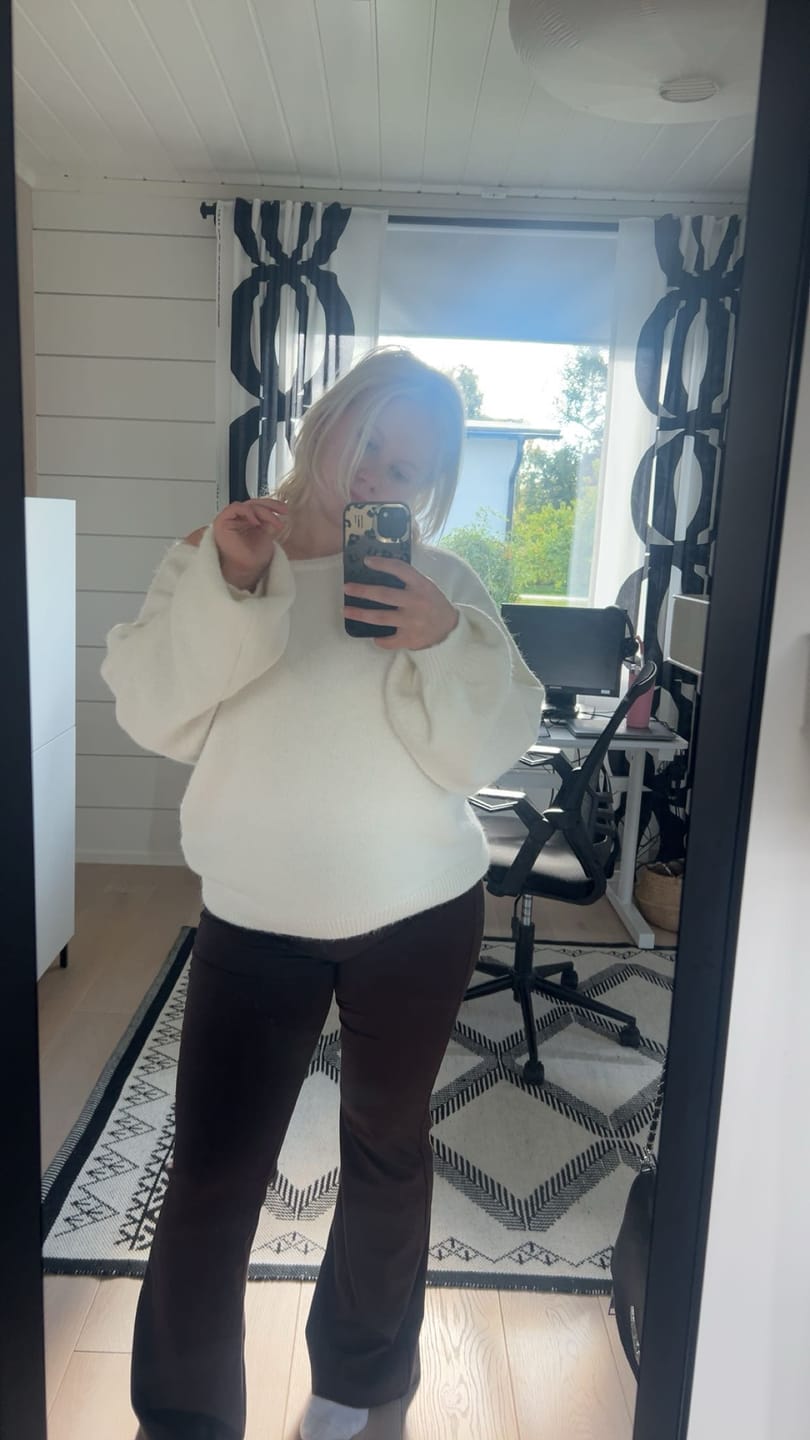 Customer photo review of Meryl Off-Shoulder Soft Knit Sweater