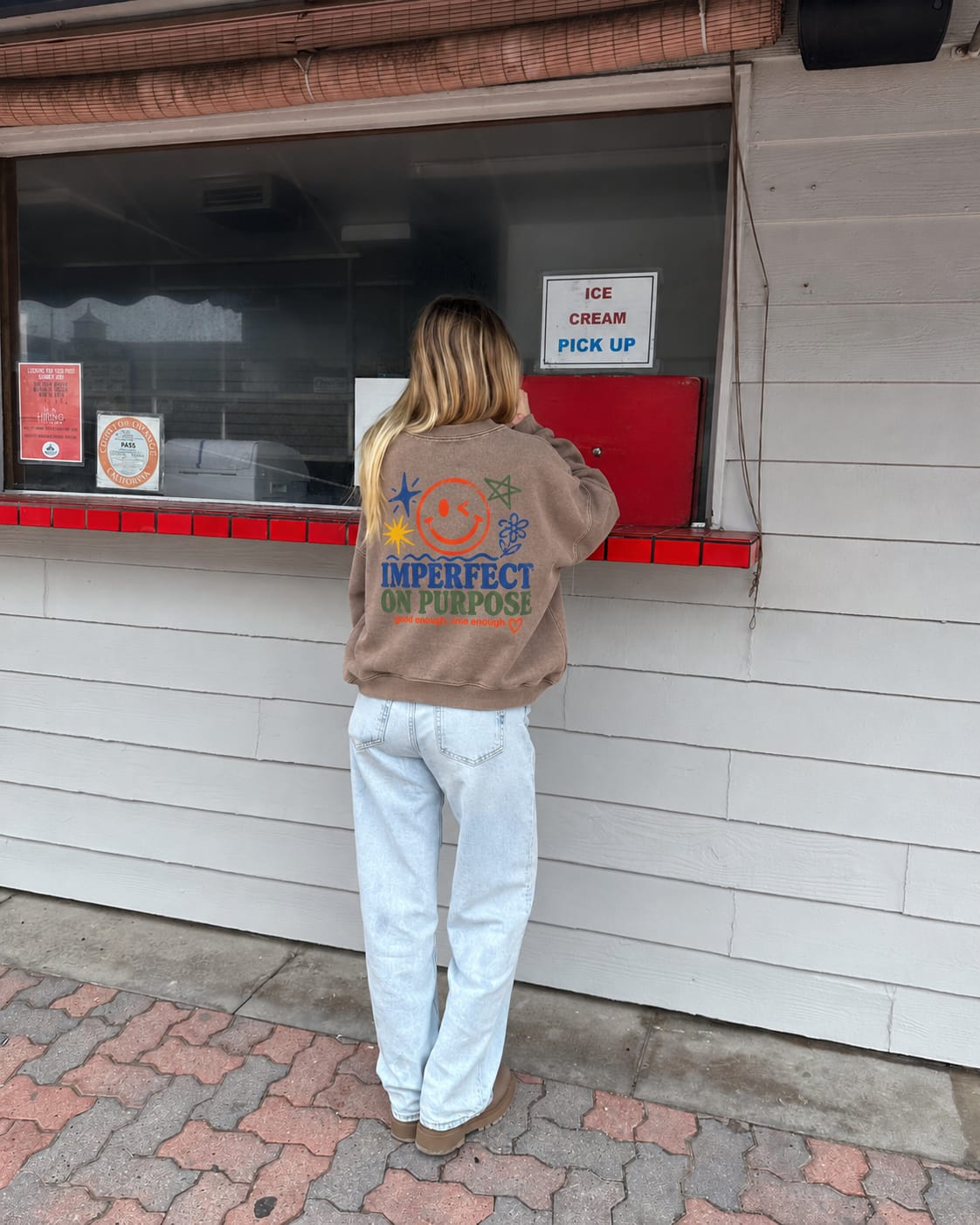 Customer photo review of Imperfect On Purpose Washed Sweatshirts