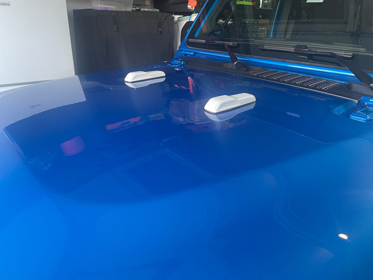 Customer photo review of COVER'D UP Windshield Bumper Covers (Fits JL/JT)