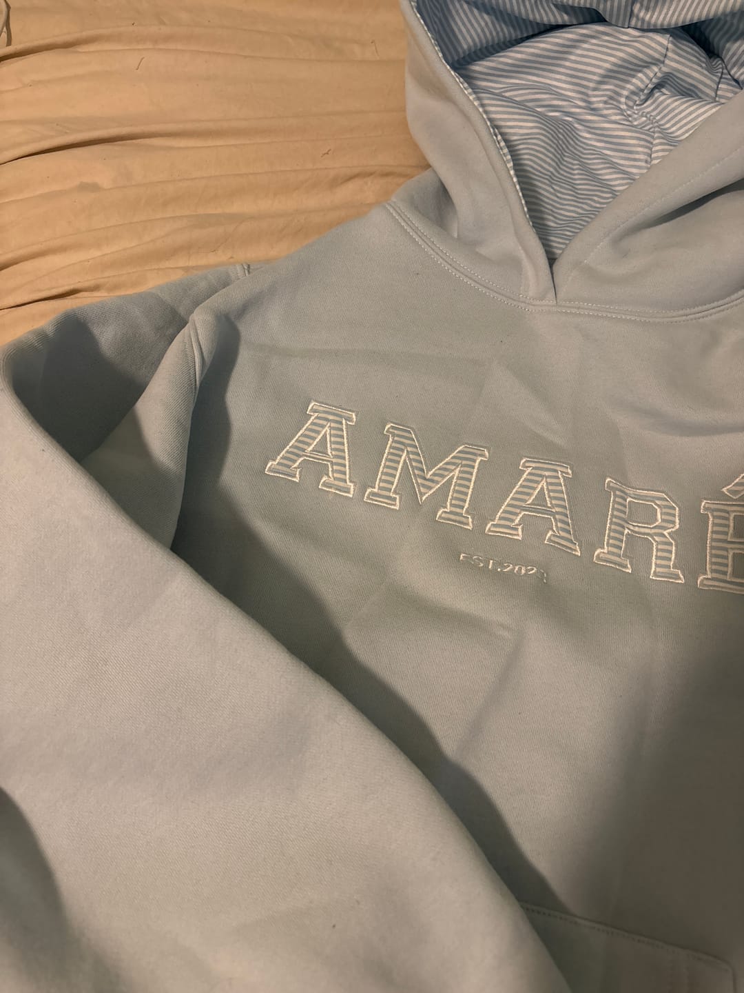 Customer photo review of LUCKY GIRL. HOODIE (OCEAN BLUE)