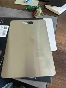 Customer photo review of Stelion™ Paslanmaz Çelik Kesme Tahtası